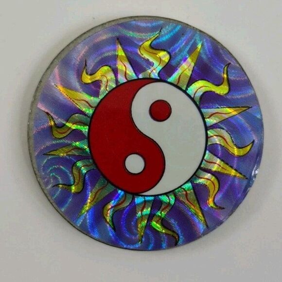 POGS Metal Ying Yang Slammer Skull and Crossbones wearing Hat 1990 - Picture 2 of 10